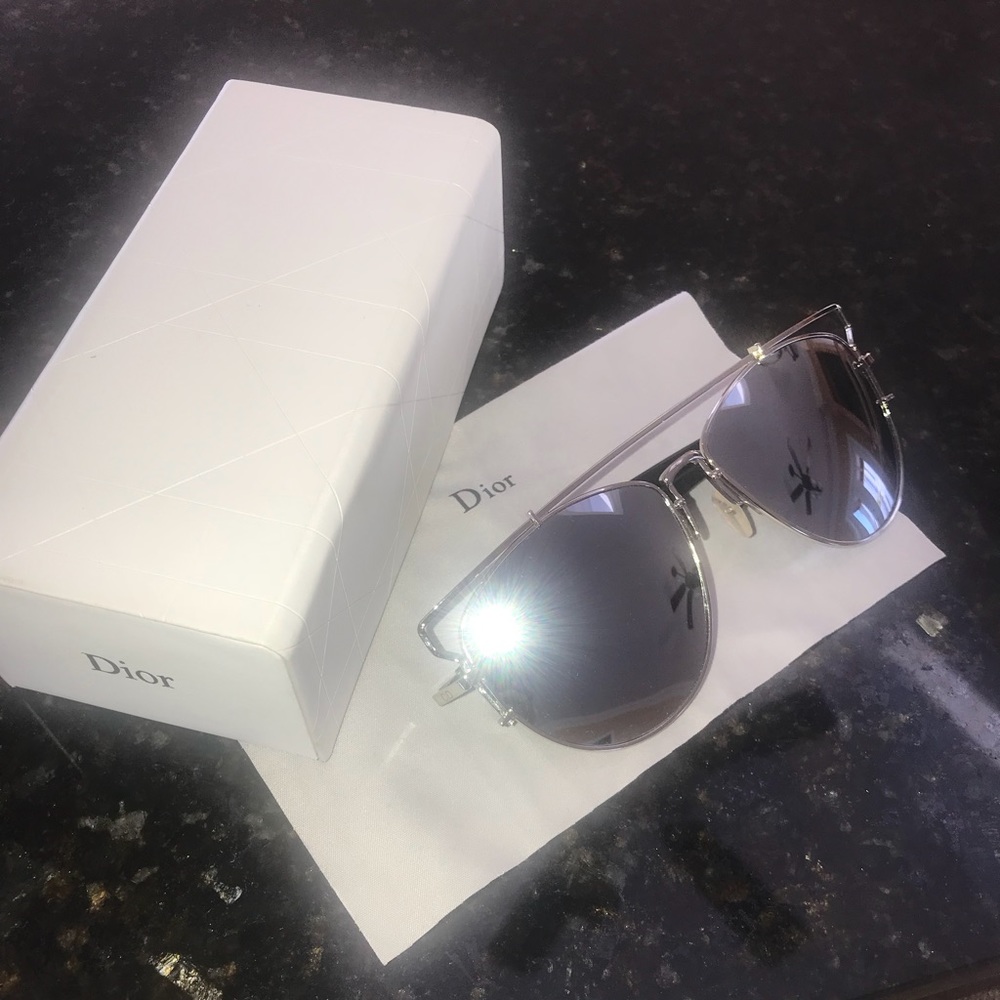 DIOR silver mirrored So Technolgic sunglasses